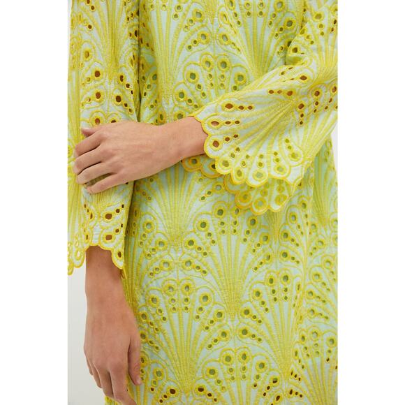 TUCKERNUCK Mint and Mimosa Eyelet Jamie Dress Size S NWT Retail $228 Tuckernuck - Picture 4 of 9